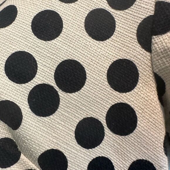 J Crew Cream and Black Polka Dot knee Length Short Sleeve Dress Size 2 - Picture 9 of 11